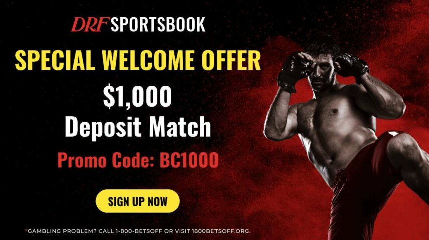 DRF Sports special welcome offer $1000 Deposit Match