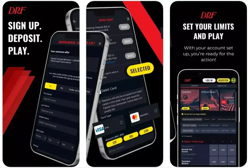 DRF Sportsbook mobile app